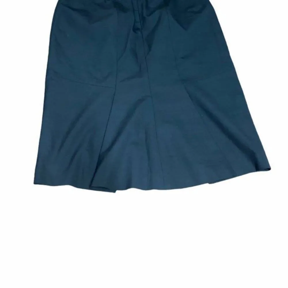 Ann Taylor Black Pleated Back Knee Length Straight Pencil Skirt Women's Size 0 - Image 5