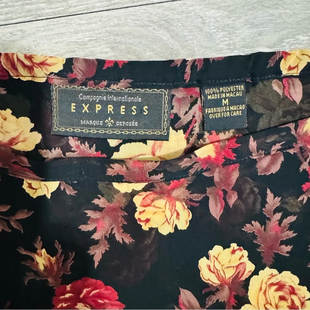 Compagnie Internationale Express Vintage Floral Short Skater Y2K Skirt Ruffled M - Image 14