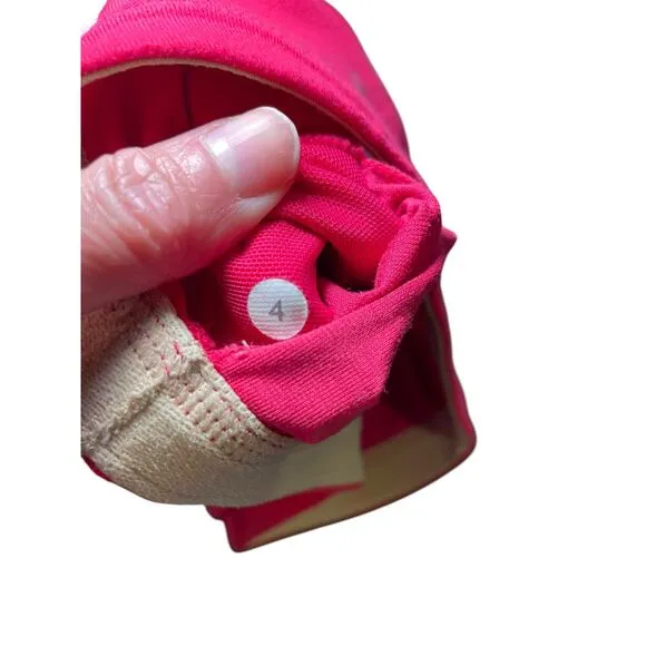 Lululemon Women 4‎ No So Deep V Neck Mesh Sports Bra Raspberry Hot Pink - Image 6