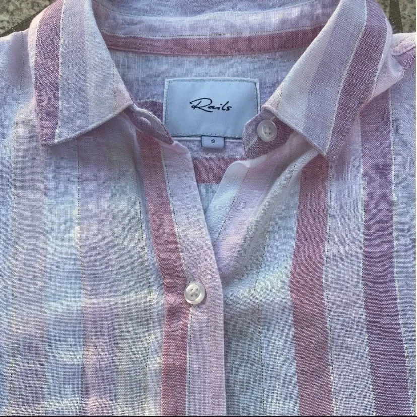 RAILS Sydney Sahara Stripe‎ Button Down Top w/ Split Back - S - Image 9