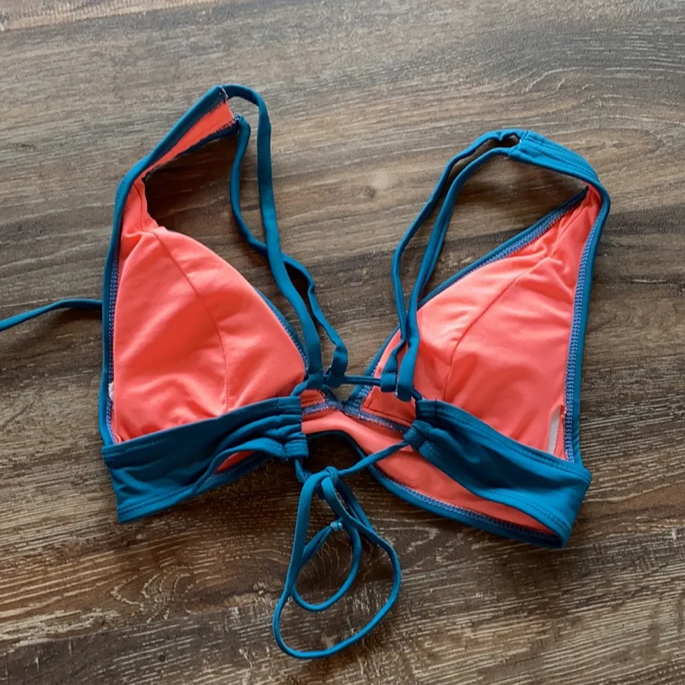 Target Strappy Tie Back Teal Bikini Top Approx Size XS - Image 9