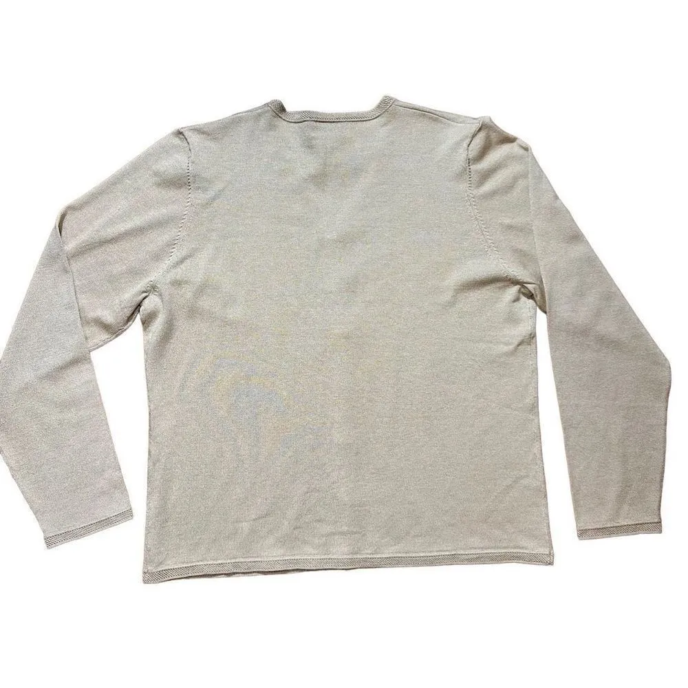 NWT Pendleton Women’s tan button up cardigan silk blend sz L - Image 7