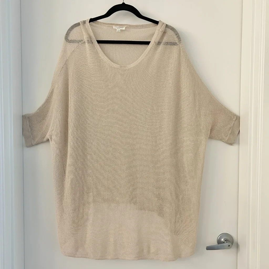 Eileen Fisher 100% Organic Linen Woven Tunic in Cream S16LWH Size 2X - Image 2