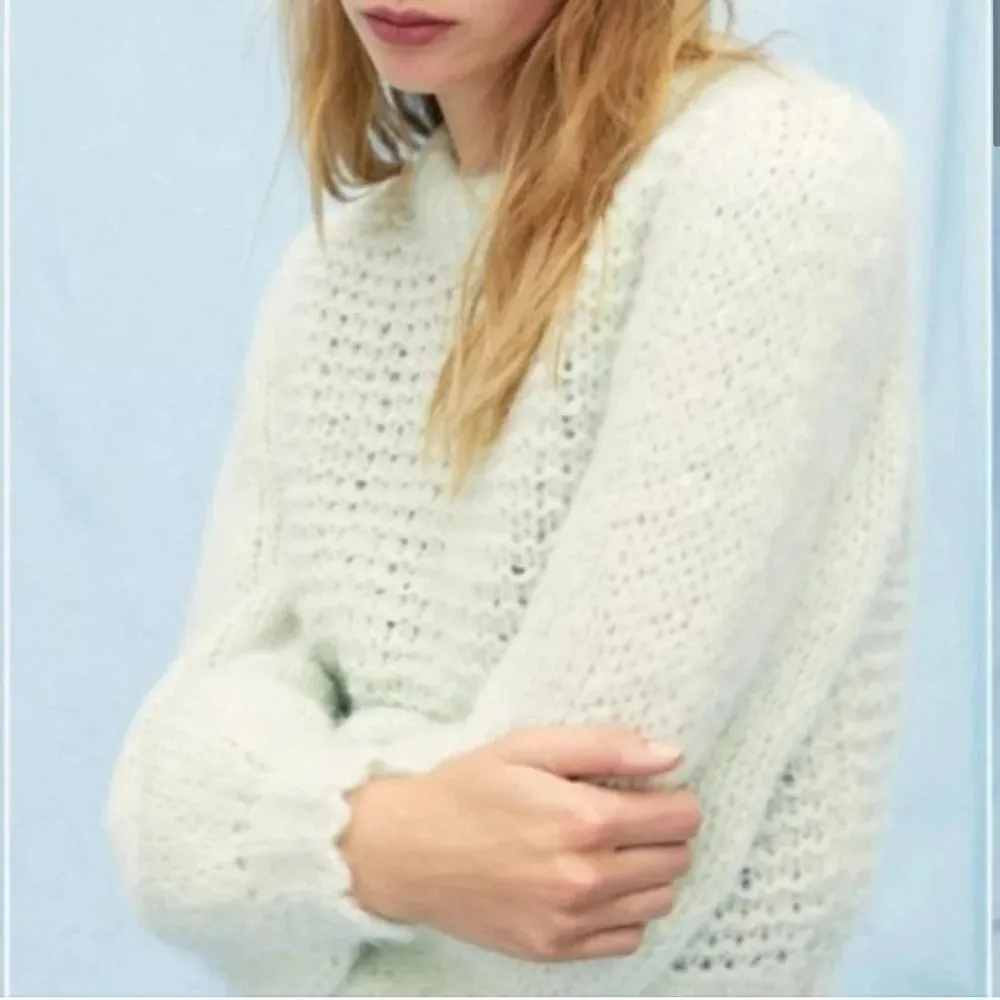 Aritzia Wilfred  Le Fou Shimmy Sweater Ginger Mint Alpaca Wool Blend- Size Small - Image 3