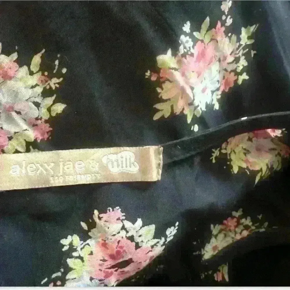 Alexx Jae & milk mini coquet flower dress with pocket size S Black - Image 4