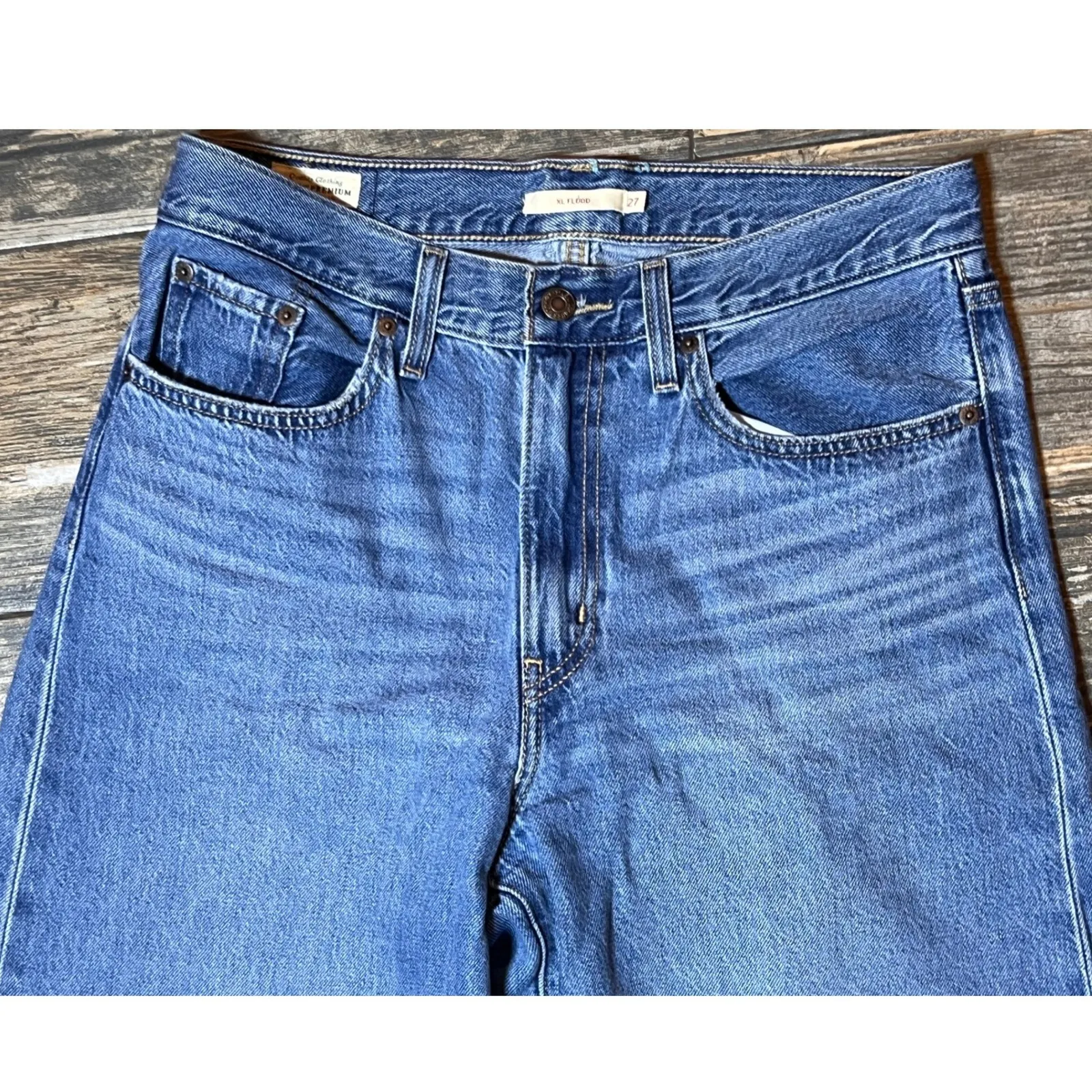Levi's XL Flood Wide Leg Jeans Womens Size 27 High Rise Denim Baggy Skater Retro - Image 3