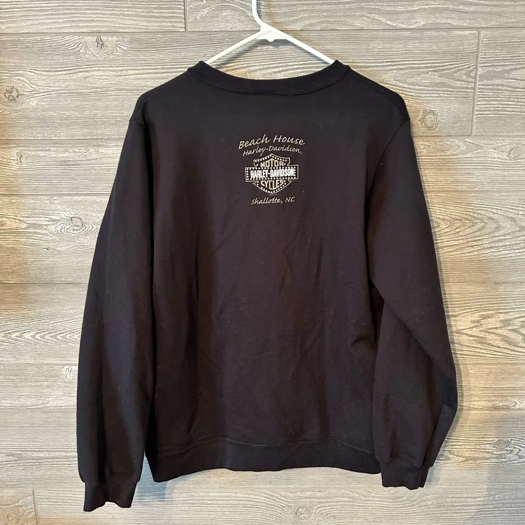Harley Davidson vintage Y2K sweatshirt size women’s Medium‎ /Large Black - Image 2