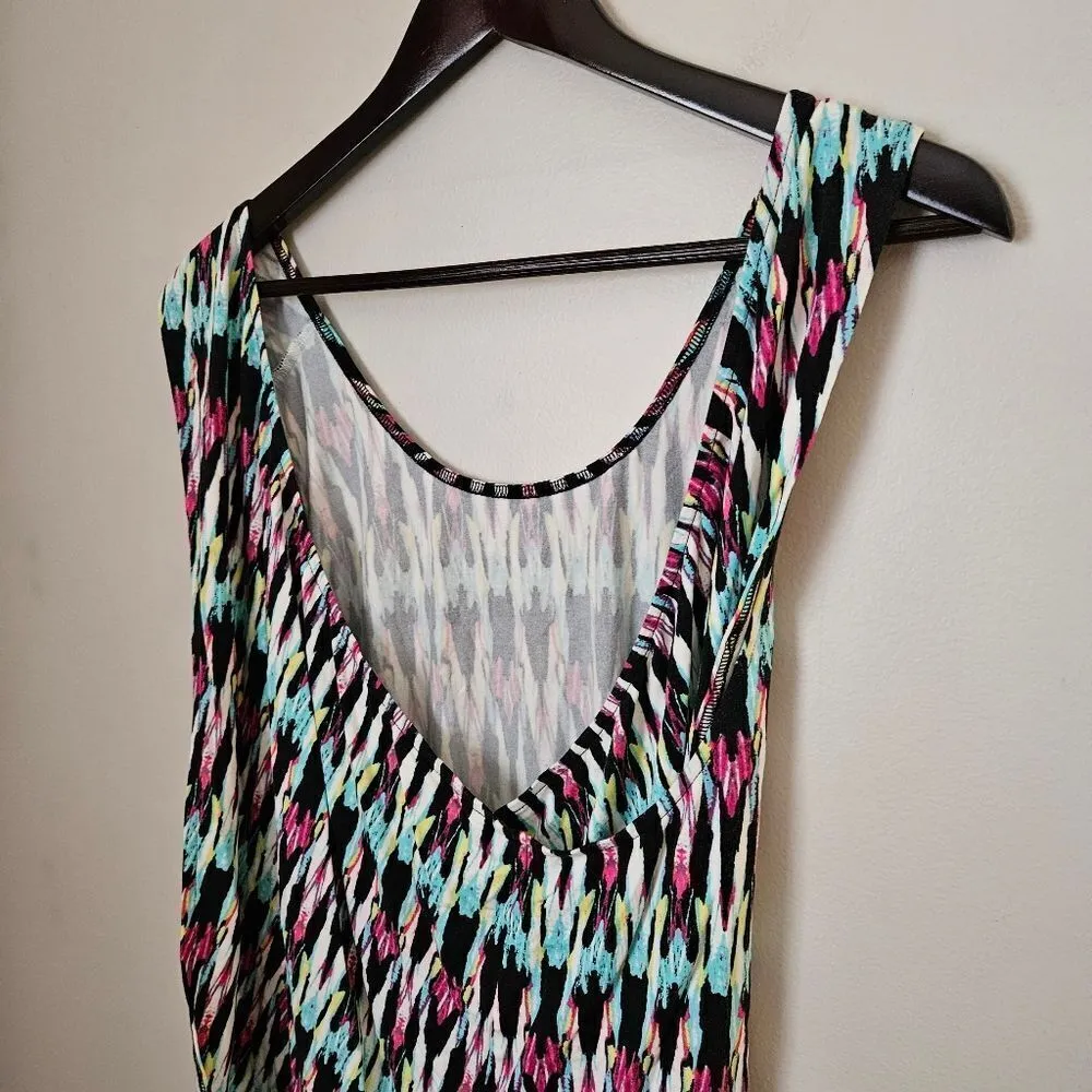 TART Tank Top Blouse Patterned Print Open Back Abstract Casual Summer Vacation - Image 5