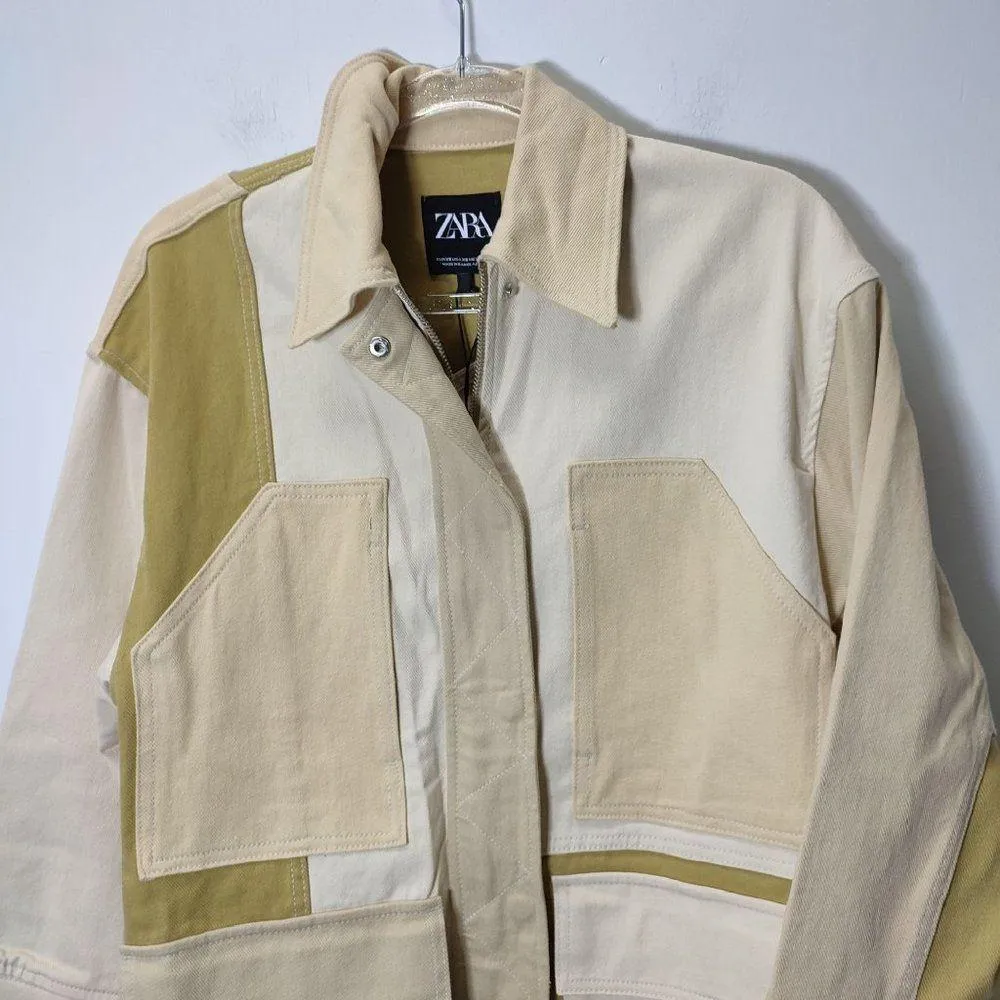 ZARA  NWT PATCHWORK GABARDINE JACKET 8197/719 - Image 15