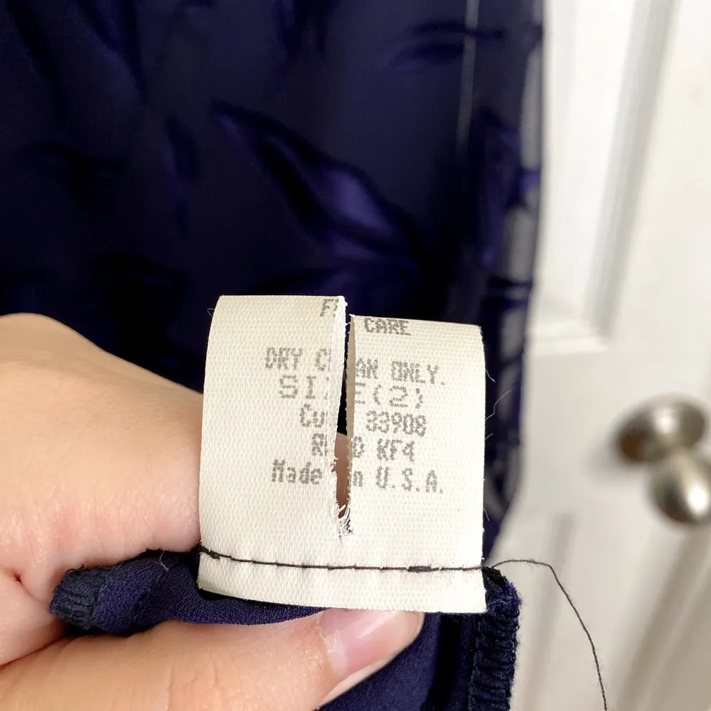 Vintage 90s Formal Gown Blue Purple Shelli Segal Velvet Accents Size 2 Prom - Image 8