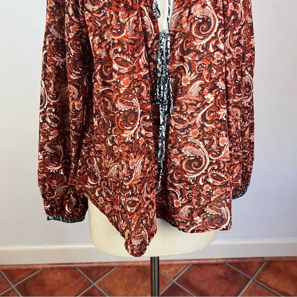 Free People Love Peace Paisley Top - Image 6