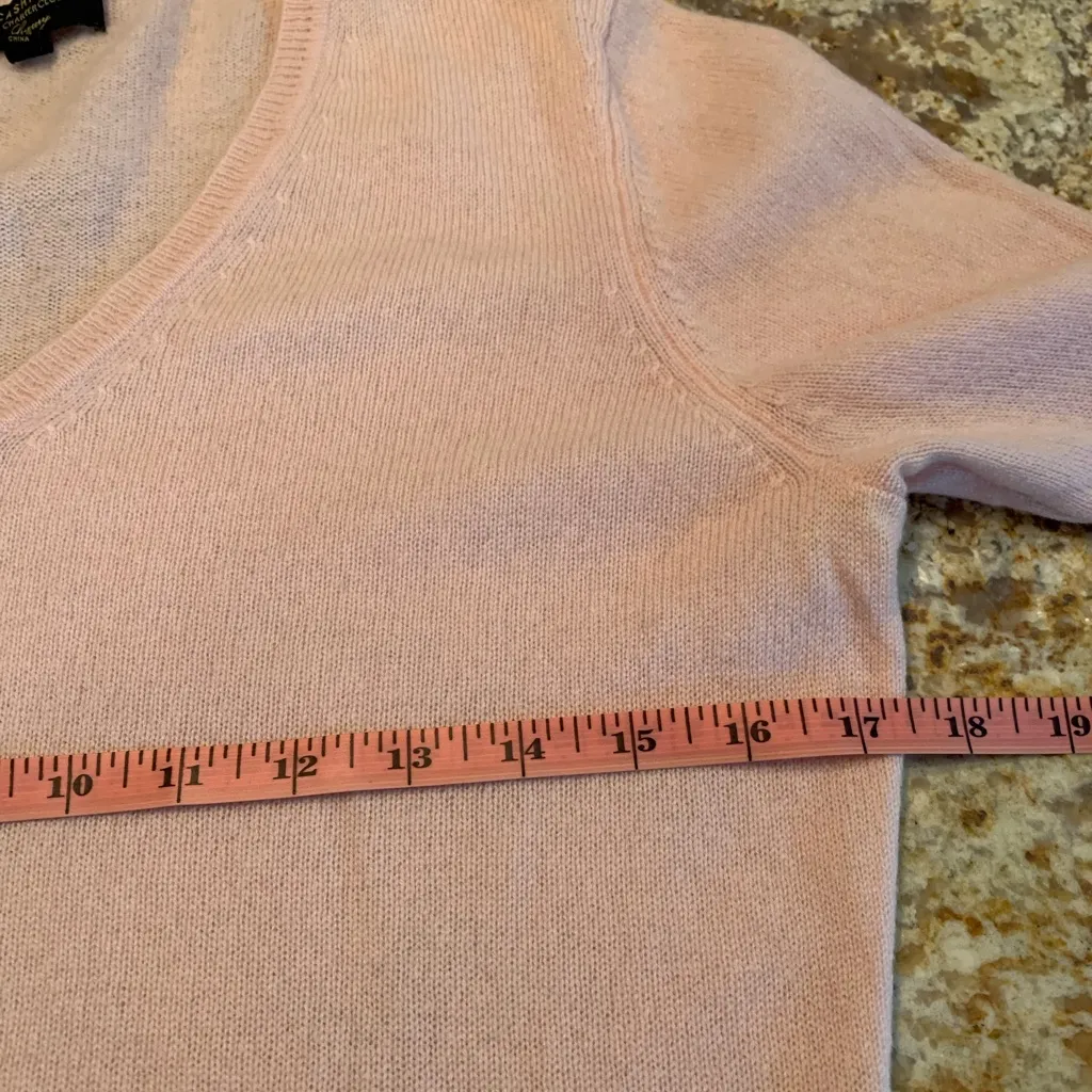 Charter Club Luxury cashmere woman sweater S Small Pink V-Neck Long Sleeve Top - Image 6