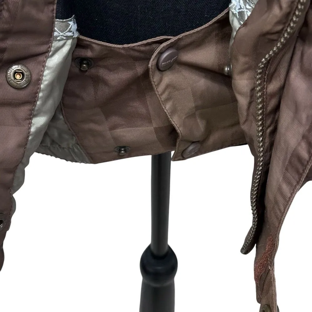 Sims Snowboard Ski Jacket Hood Winter Size Small‎ Brown With Green Lining - Image 14