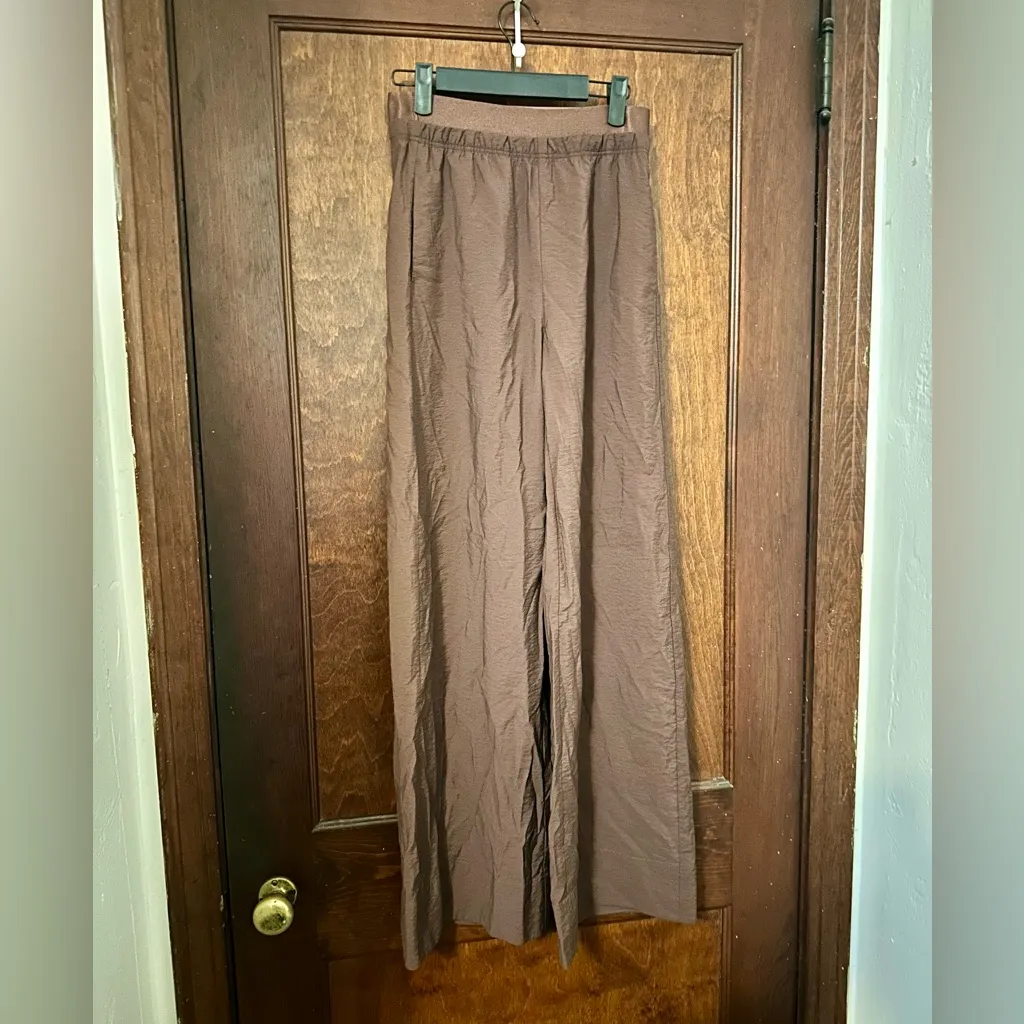 Fabrique x Viktoria Chan Harper Elastic Waist Wide Leg Pants XS Brown - Image 2