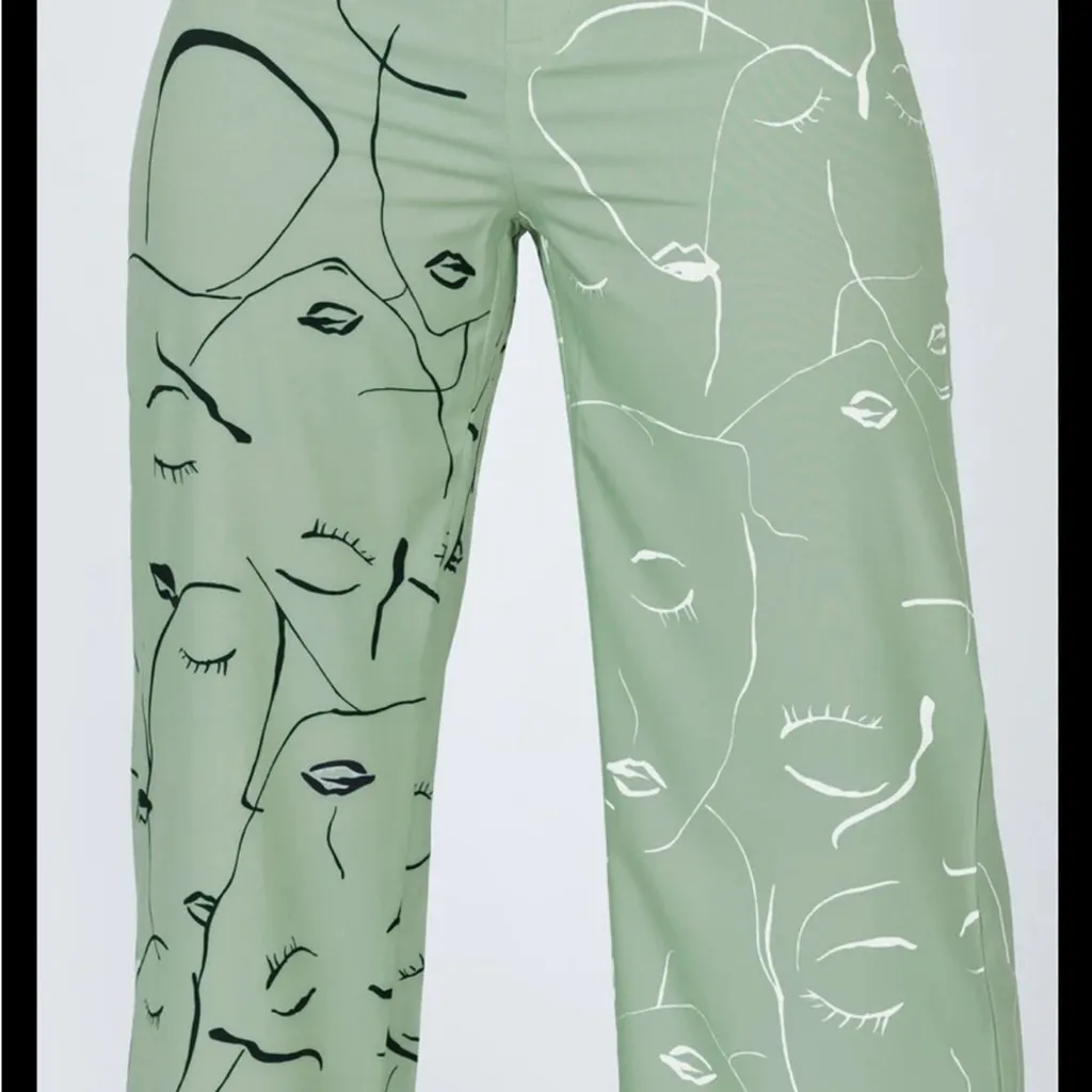 Princess Polly “Face It” Pants Green Women's Pants Art to Wear Street - Image 3