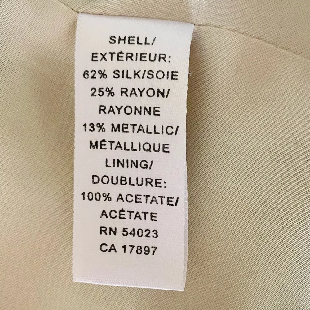 BANANA REPUBLIC Brocade Silk Blend Jacket Size Small Petite - Image 8
