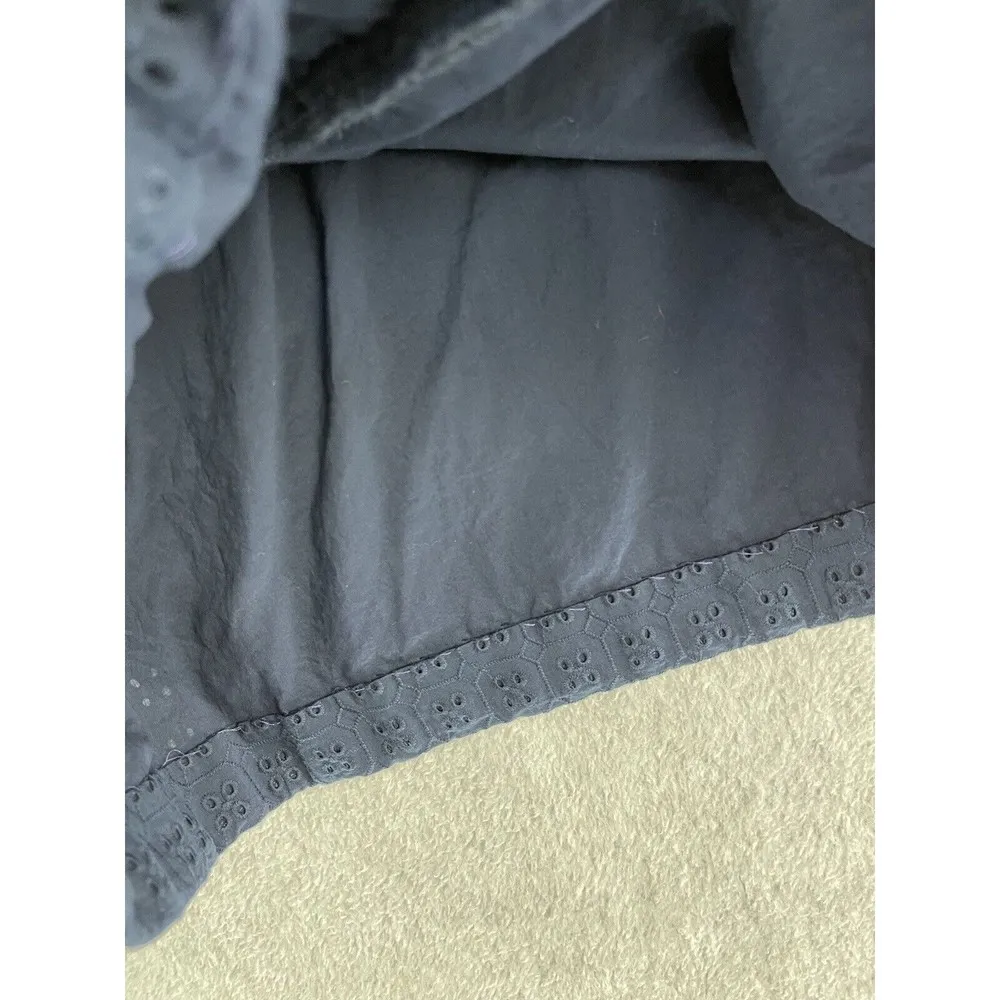 Banana Republic Women's Navy Blue Sleeveless Dress Eyelet Lined Size 10 Cotton - Image 3