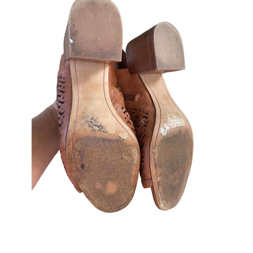 VINCE CAMUTO WOMENS STERNAT ANKLE DRESS SANDALS, laser cut size 7M womens roaste - Image 7