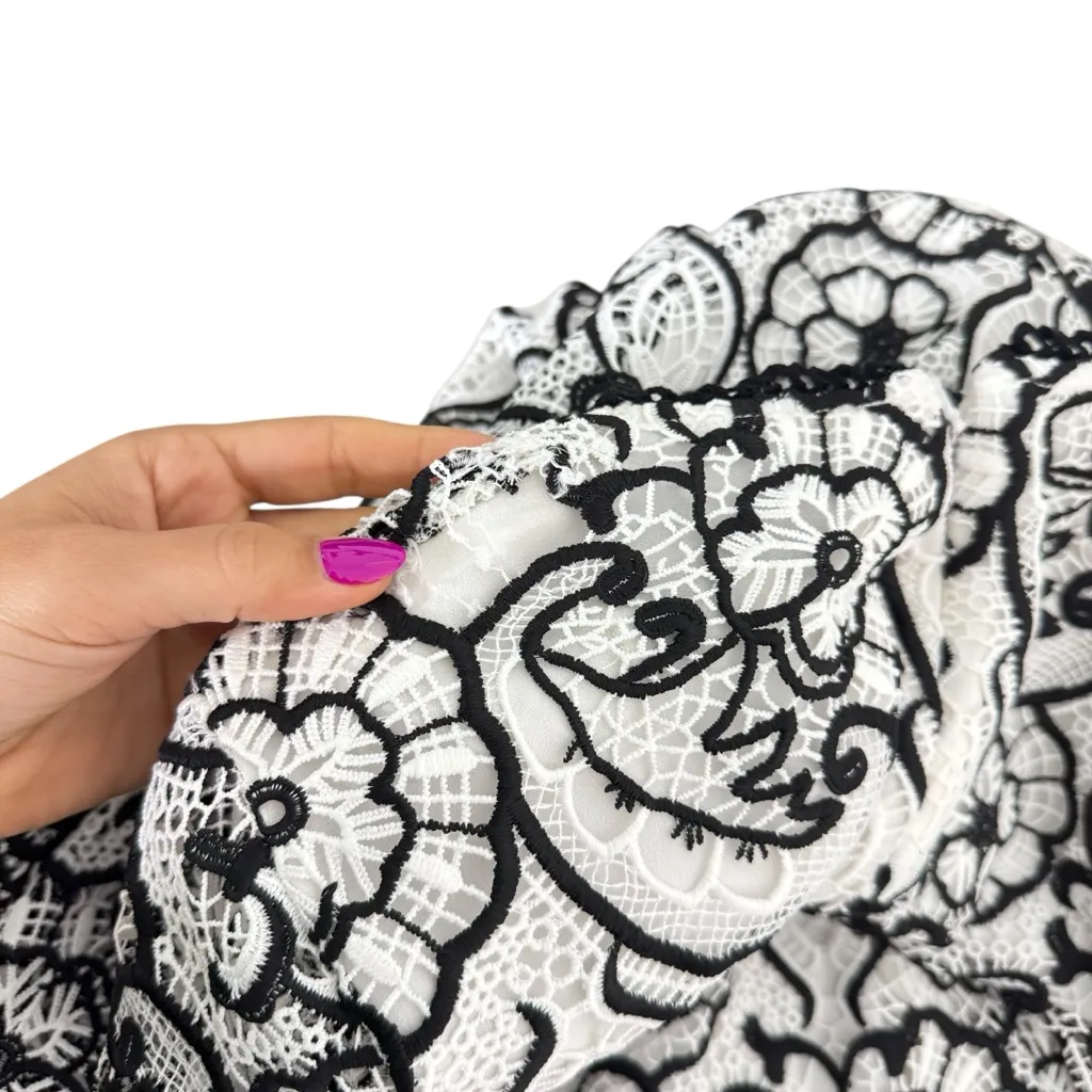 Alexis Ruston Black White Lace Dress - Image 3