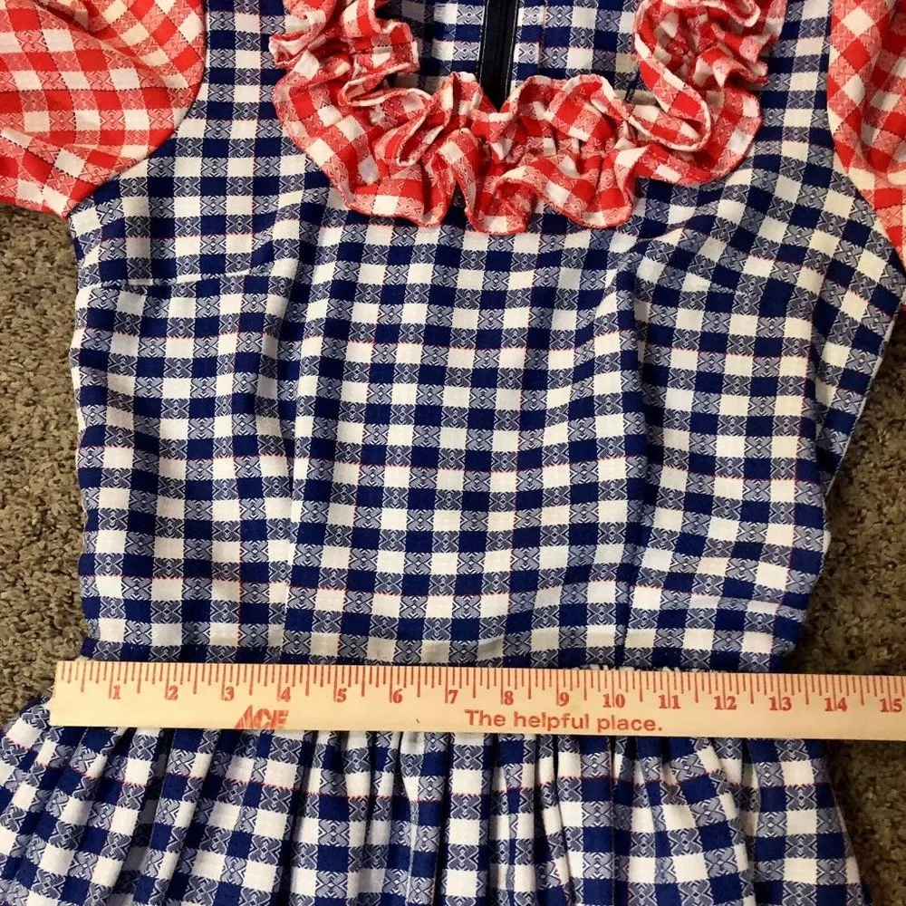 Vintage Handmade Square Dance Outfit Matching Mens Womens Used 3 Piece Red - Image 11