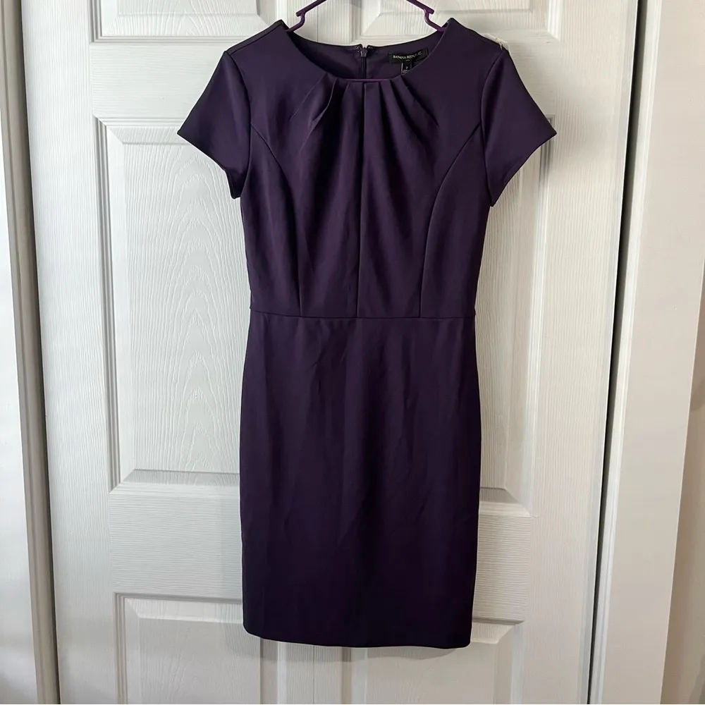 Elegant dark purple dress from Banana republic NWT size 2 - Image 7