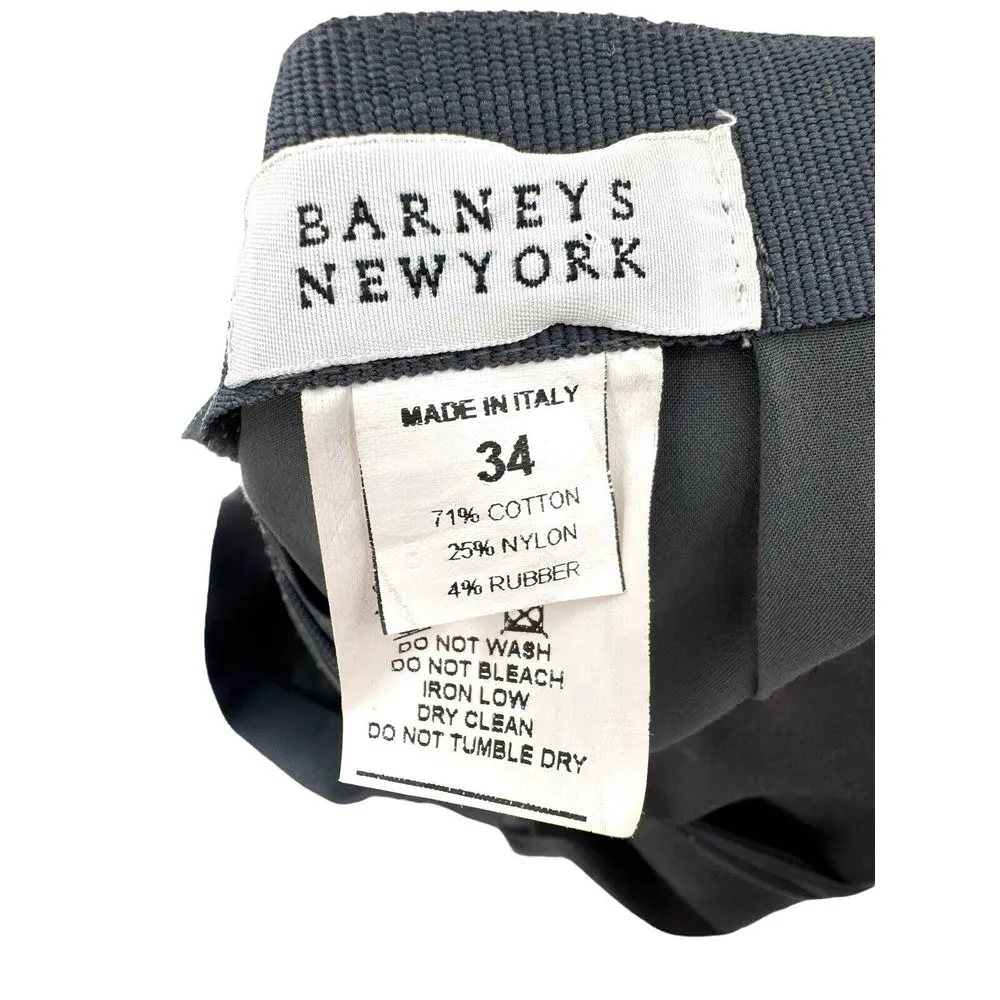 Barneys New York Made in Italy‎ Womens Skirt Size 34/4 Grey Pencil Pockets - Image 4