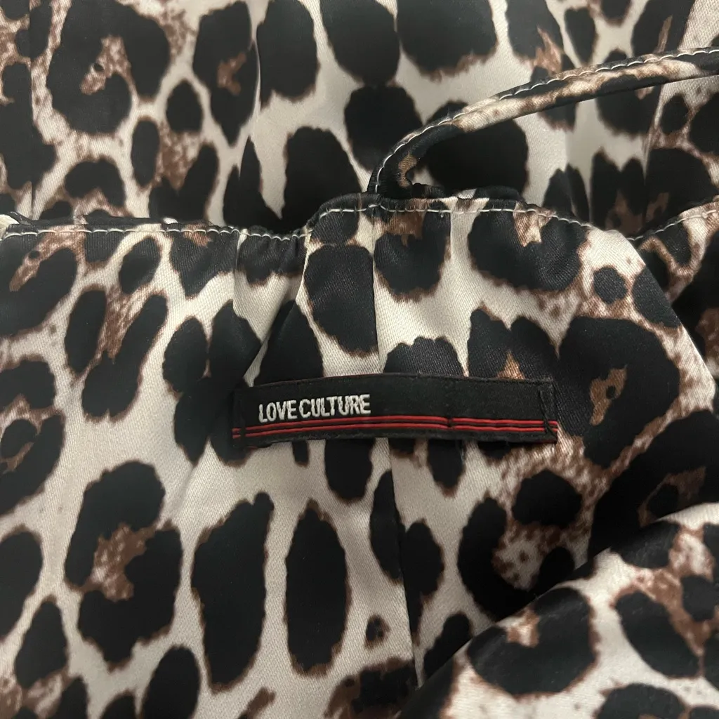 Love Culture Leopard Print Dress Large - Image 5