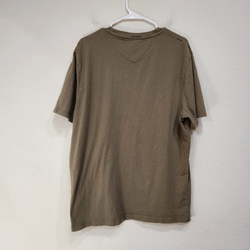 Frye Khaki Green Short Sleeve Graphic Tee with Bull Skull Graphic size XXL - Image 2