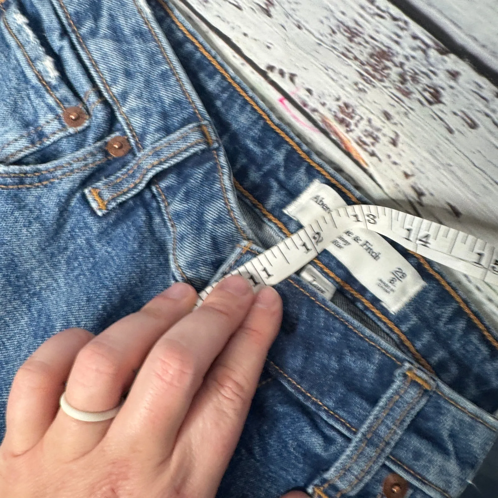 Abercrombie & Fitch Curve Love High Rise Skinny Jean Distressed 8L - Image 7