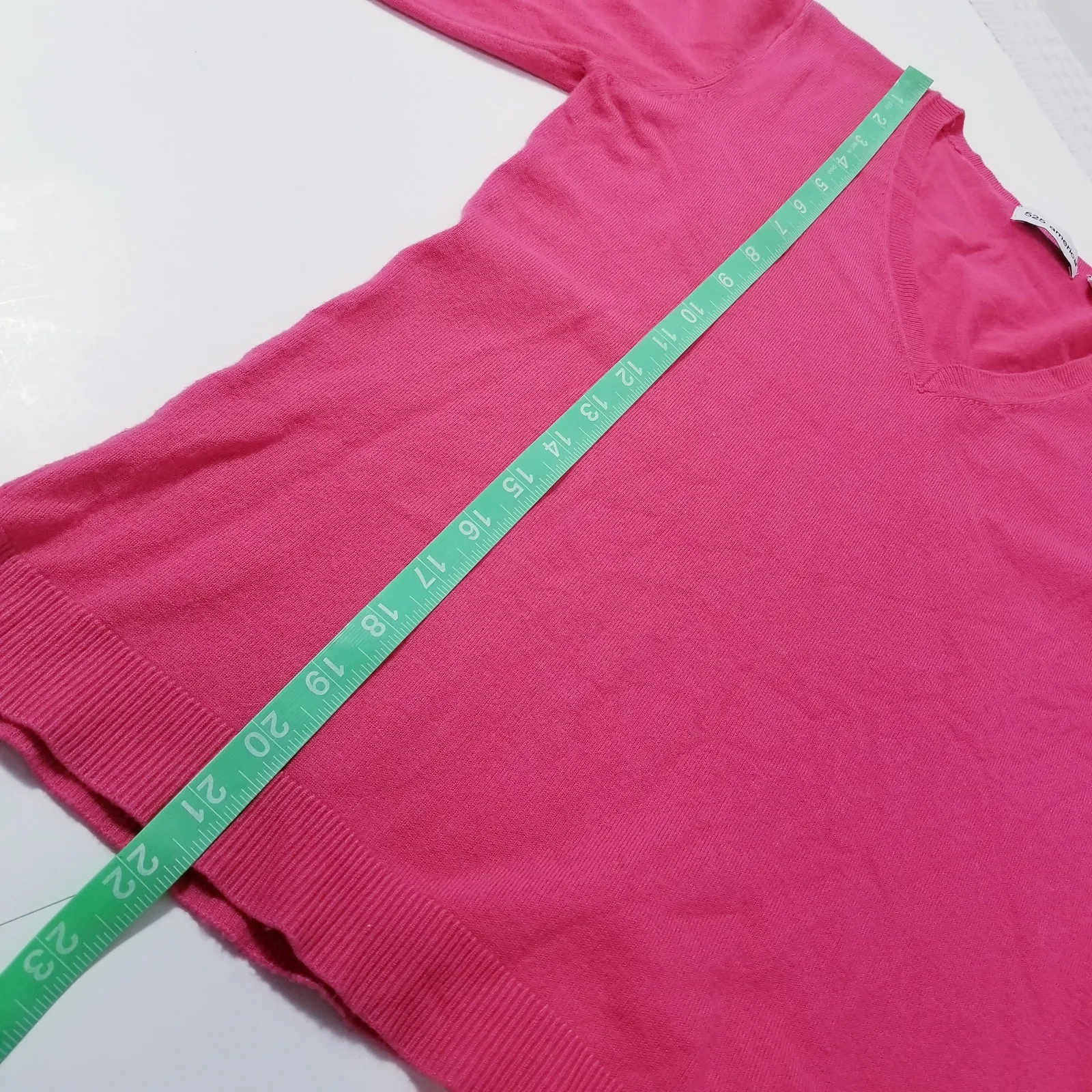 525 America Pink V-Neck Pullover Sweater - Image 7