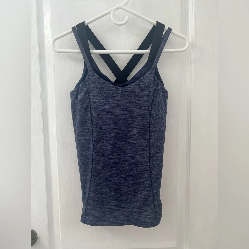 Lululemon Run For Gold Tank Heathered Deep Navy/Deep Navy (Size 6) - Image 5