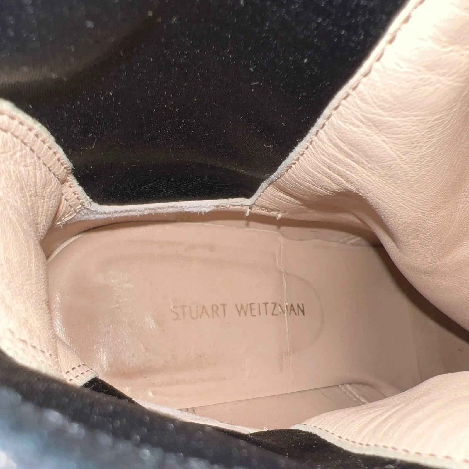 Stuart Weitzman Easyon Reserve 5050 Ankle Boots Black Stretch Leather 6.5 EUC - Image 7