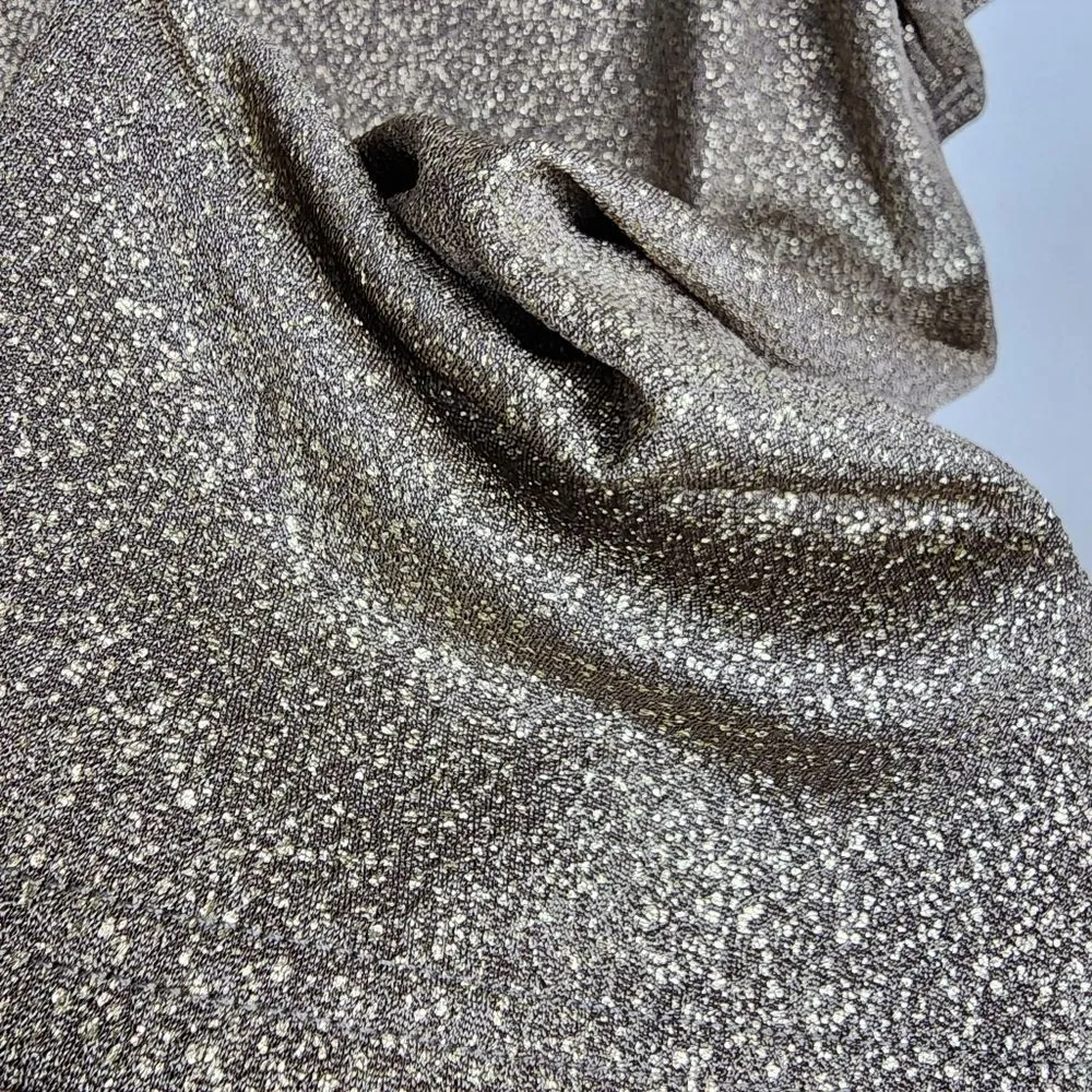 Chances R Shimmery Top Gold Metallic Faux Pearls Rhinestones Stretch Size SP - Image 6