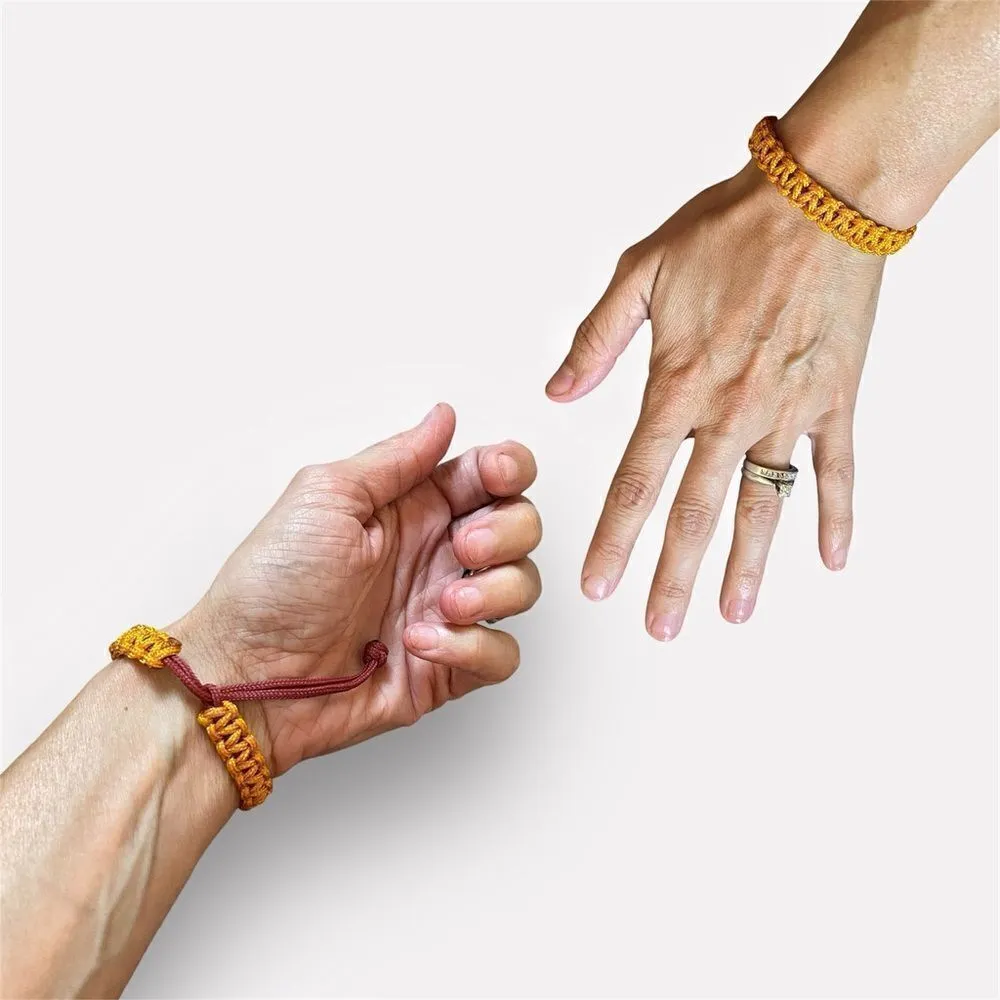 95 Paracord Bracelet NEW Unisex Golden Rod Yellow Crimson Red - Image 2