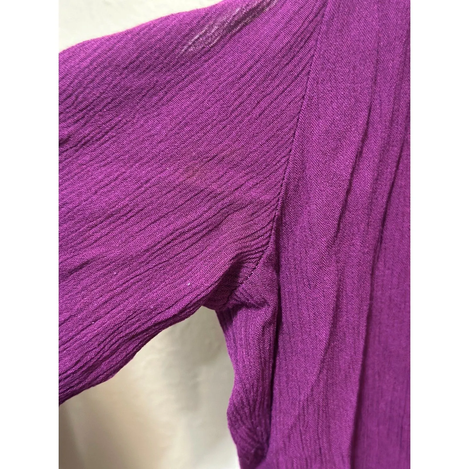 Terra &‎ Sky Purple Cold Shoulder Dress Crochet Trim Casual Womens 1X - Image 6