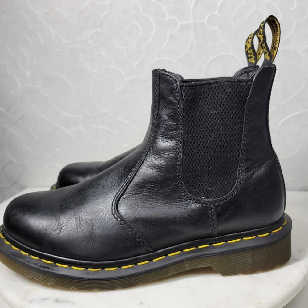 Dr. Martens Nappa Chelsea Boots Womens 7 Mens 6 Black Leather Pull On Airwair - Image 15