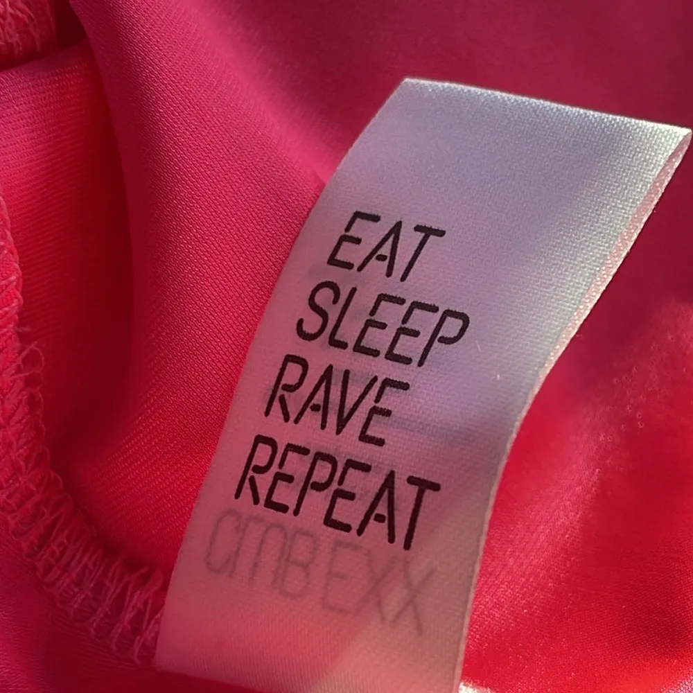 Dolls Kill Hot Pink Wrap Crop Top Size Medium - Image 5