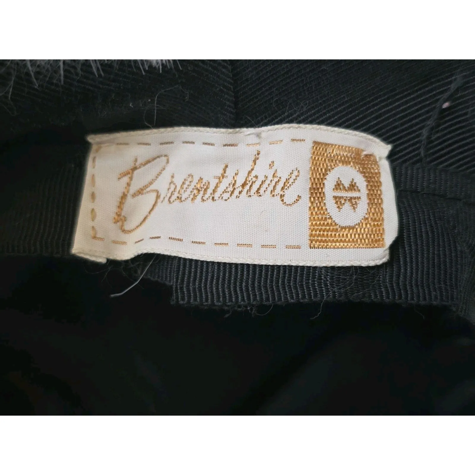 Vintage Brentshire White Rabbit Fur Hat Bucket Black Ribbon Women Size XS Luxury - Image 6