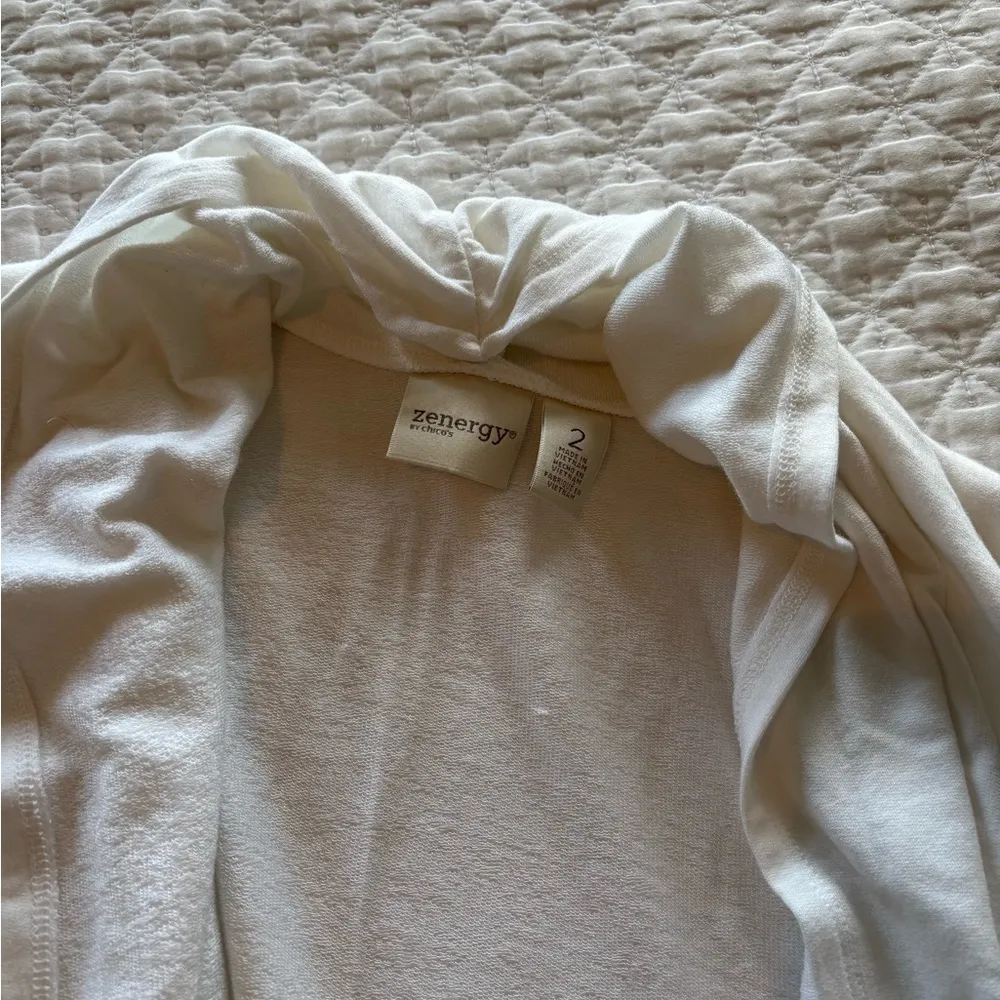 High-Low Off White Cardigan - Image 2