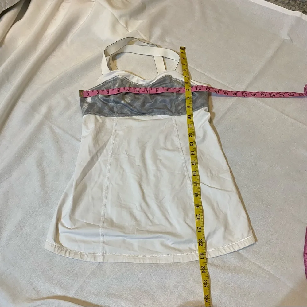 Lululemon Women’s White tank top running run exercise top Small - Image 2