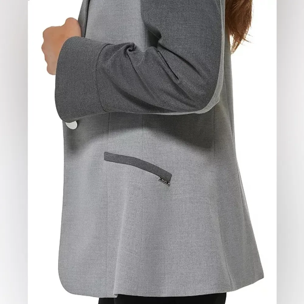 DKNY Two Tone Single Button Blazer in Gray, NWT, Size 8 $159 - Image 7