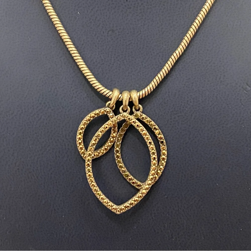 LUCKY BRAND Brass-tone Pave Charm Pendant 25” Long Necklace - Image 5