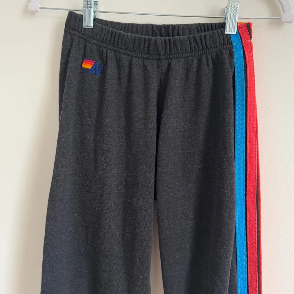 5 Stripe Sweatpants Size XS Jogger Gray - Image 2