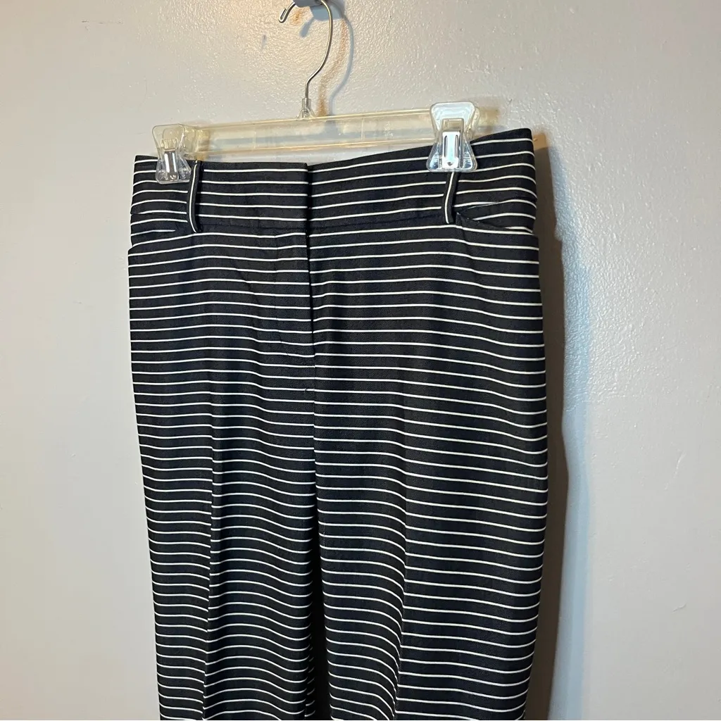The Riviera Pant Black White Striped Slim Fit Ankle Pants Size 6 - Image 3