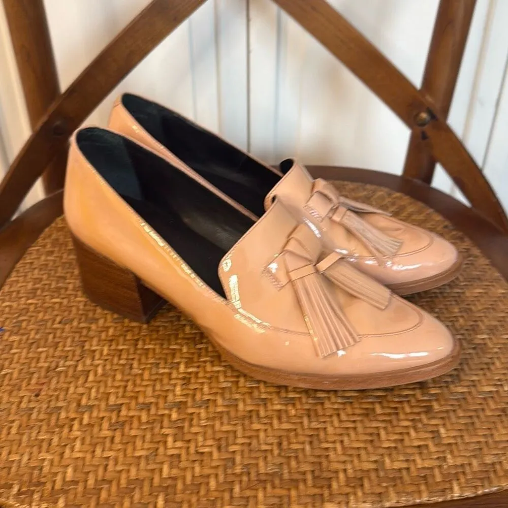 Rebecca Minkoff Edie Patent nude tassel loafers 8 - Image 5