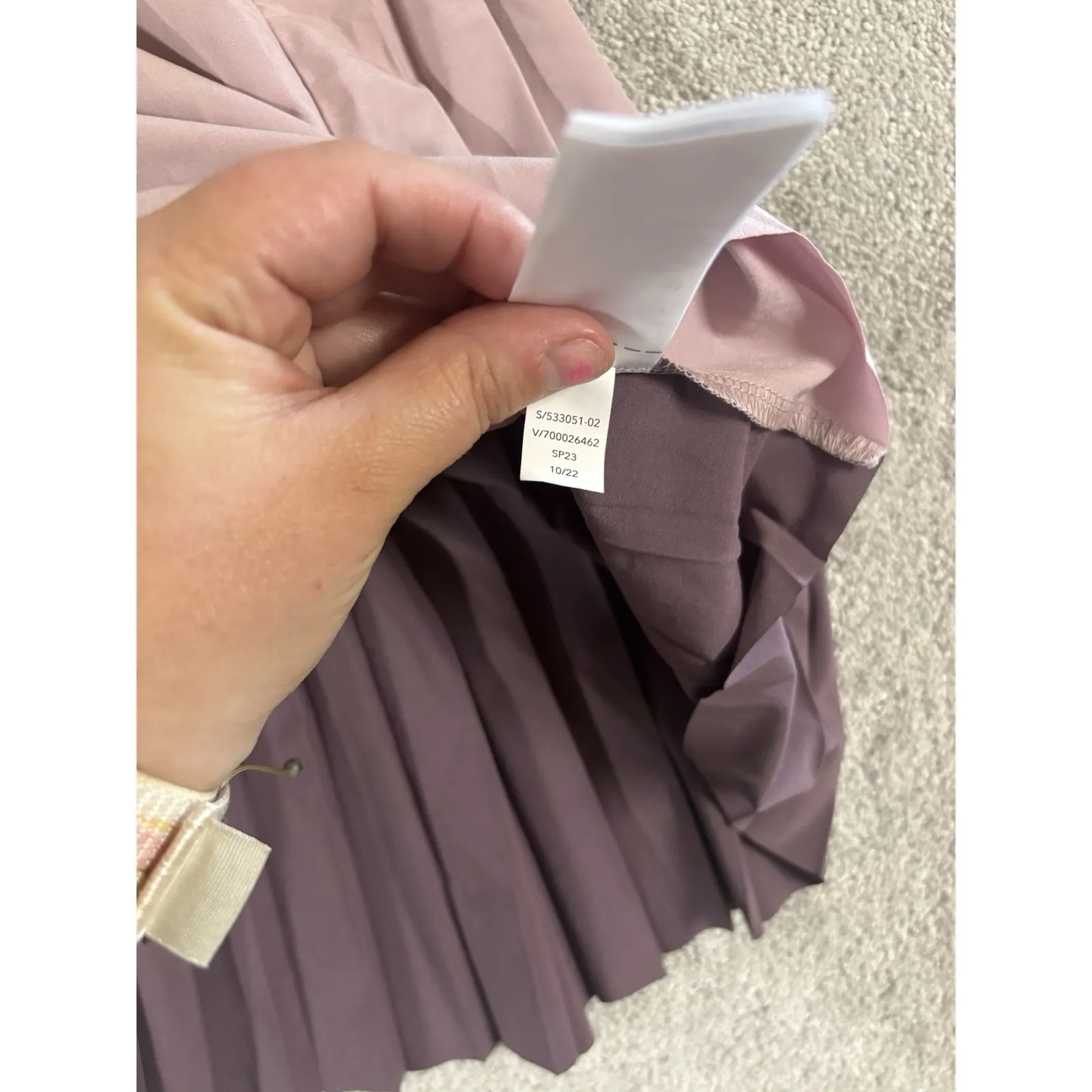 Athleta Swing Forward Pleated‎ Tank Top Rose Two Tone Size M - Image 5