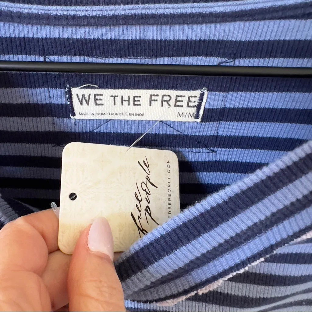 NWT Free People We The Free Sherbert Striped Tunic in Blue Stripes - Image 8