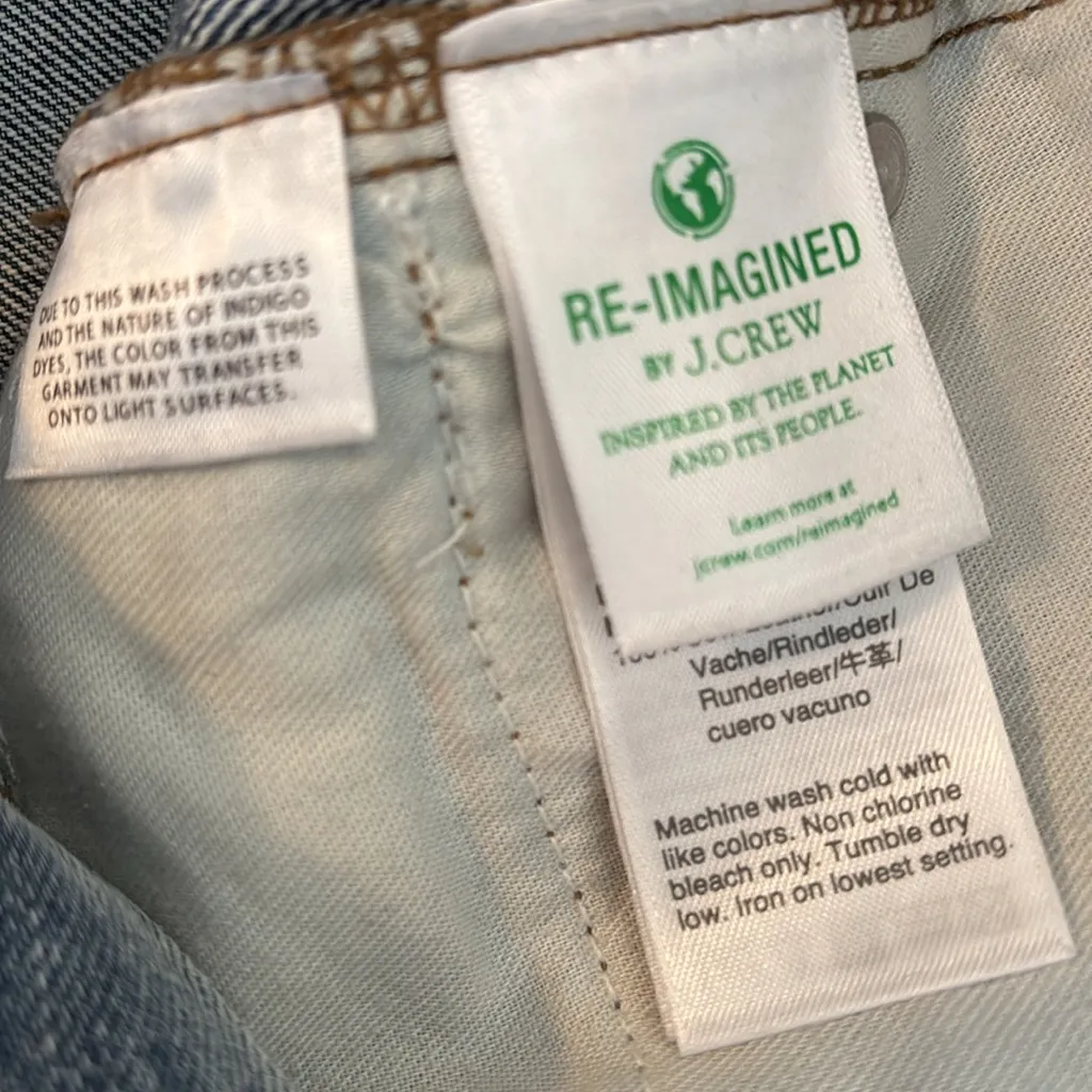 J Crew point sur distressed button fly light wash denim straight leg jeans - Image 11