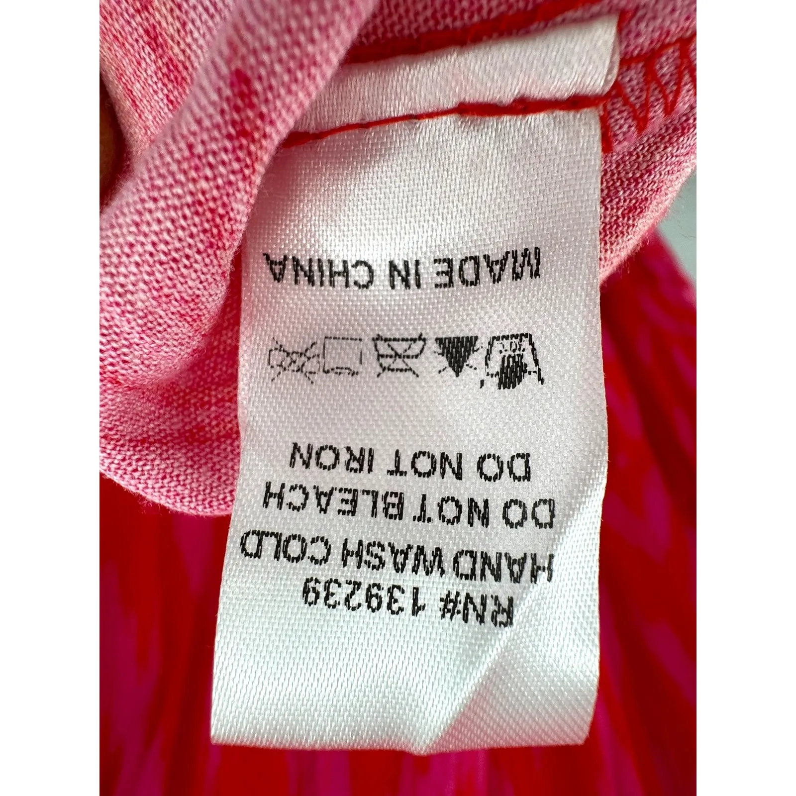 Pomander Place Dress XXL Pink Red Tiered Long Sleeve‎ V Neck Casual - Image 8