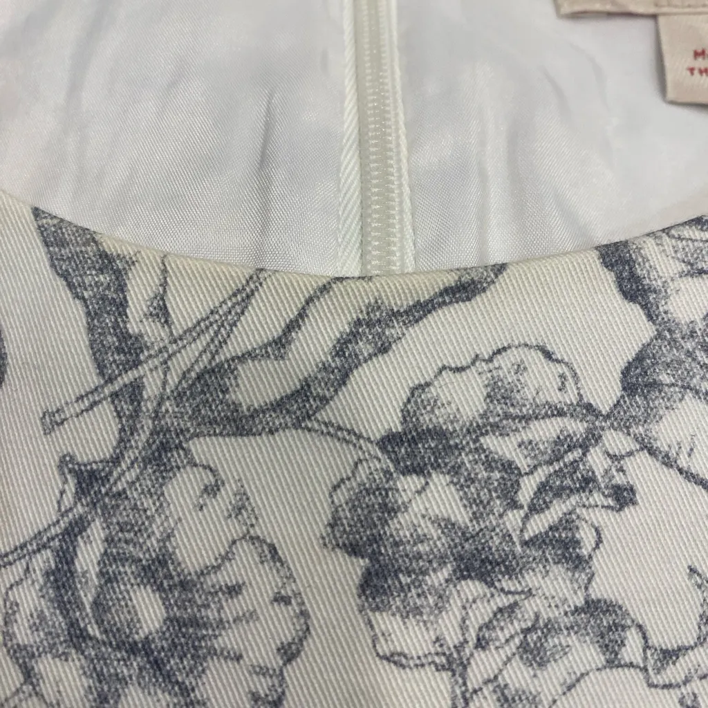 🌟BROOKS BROTHERS🌟 RED FLEECE COTTON SHORT SLEEVE FLORAL DRESS WHITE/GREY 10 - Image 10